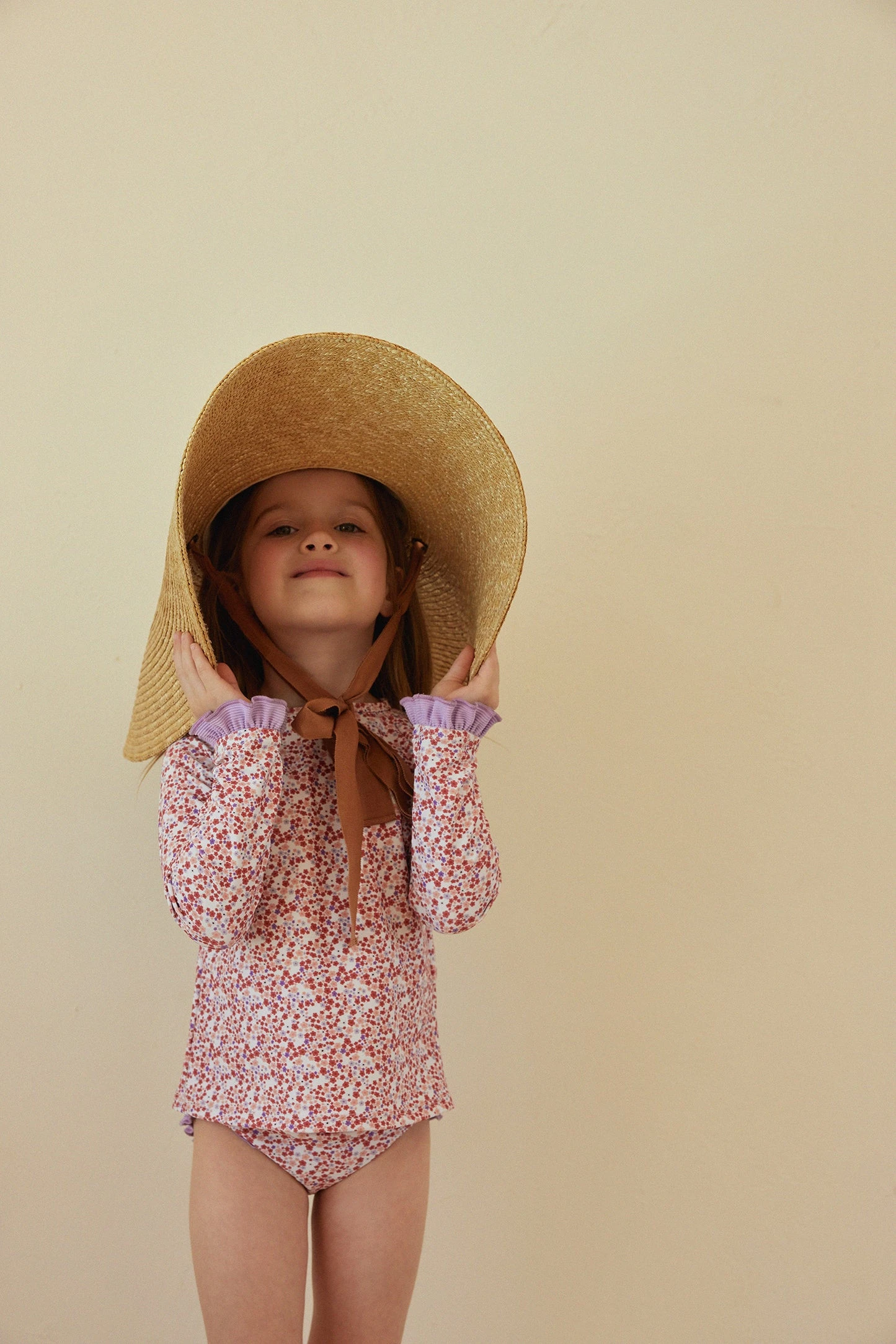 Ruffle Rashguard (mini Floral/purple)(Ruffle Rashguard Mini Floral Purple) 2 Ruffle Rashguard (mini Floral/purple)(Ruffle Rashguard Mini Floral Purple) - Image 2