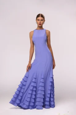 Tiered Chiffon Gown (Periwinkle)(Tiered Chiffon Gown Periwinkle) 9 Tiered Chiffon Gown (Periwinkle)(Tiered Chiffon Gown Periwinkle) -Same Los Angeles Same643