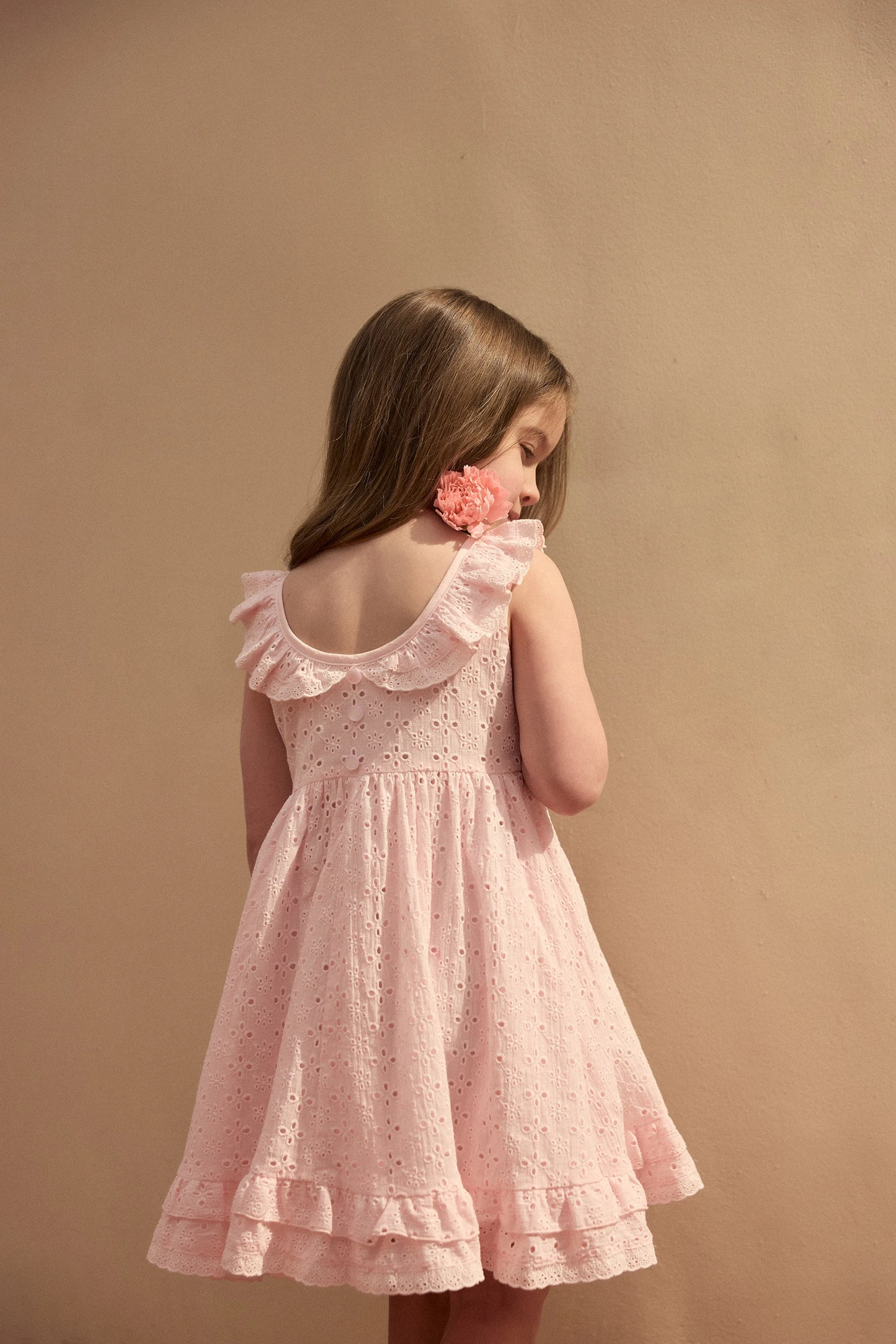 Eyelet Dress (baby Pink)(Eyelet Dress Blush Eyelet) 3 Eyelet Dress (baby Pink)(Eyelet Dress Blush Eyelet) - Image 3