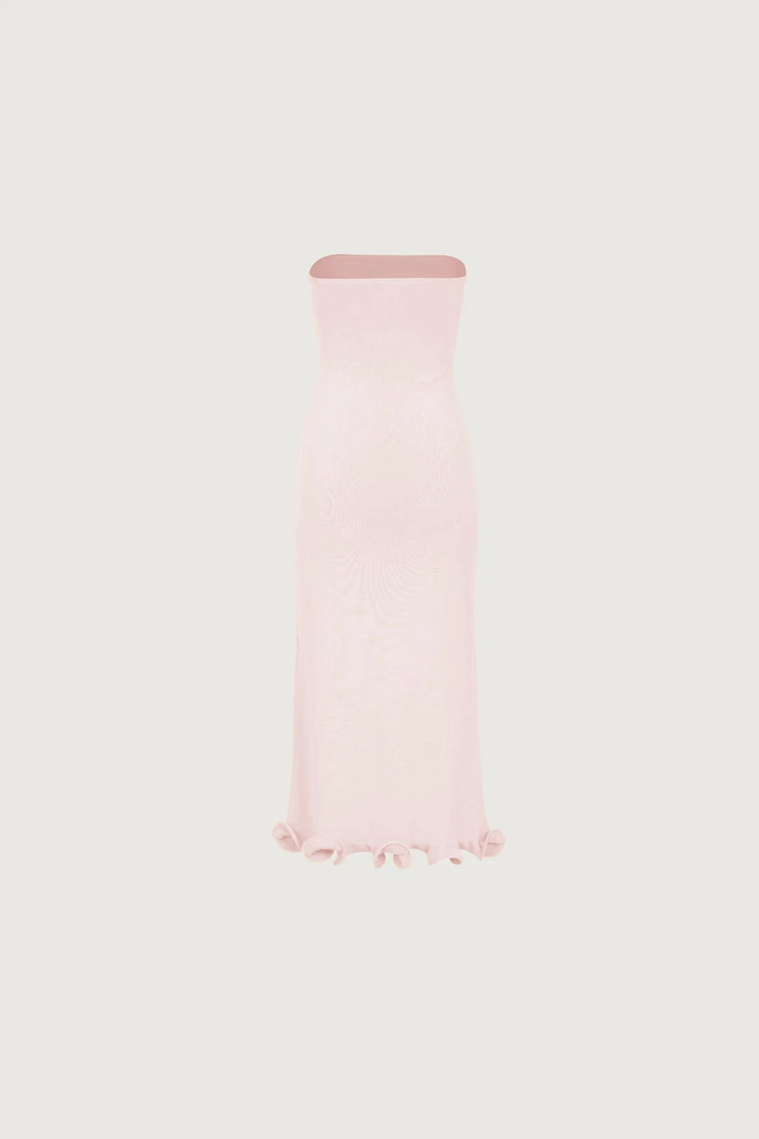 Ruffle Hem Strapless Dress (Pale Pink)(Ruffle Hem Strapless Dress Pale Pink) 5 Ruffle Hem Strapless Dress (Pale Pink)(Ruffle Hem Strapless Dress Pale Pink) - Image 5