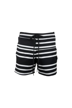 5" Swim Trunks (Black Cream Stripe)(5 Swim Trunks Black Cream Stripe)